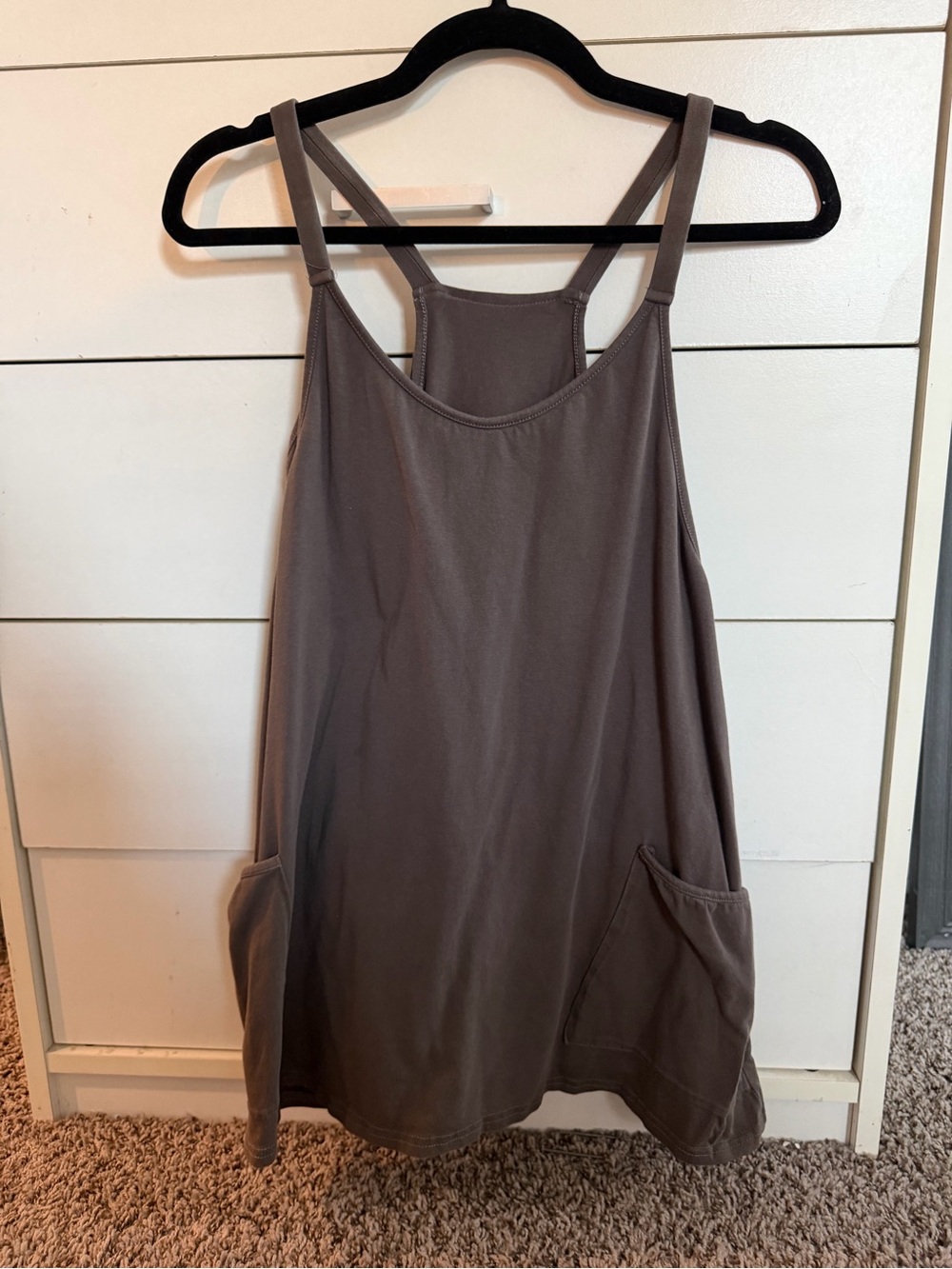Amazon Women's Taupe Pocket Camisole Tank Top